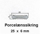 Porcelæns Sikring 5A 25 x 6mm